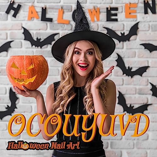 Halloween Press On Nails Medium Square with Spider Web Design - Style1, 24Pcs