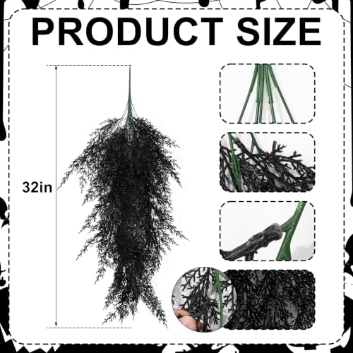 Black Teardrop Swags 4 Pack - Halloween Gothic Outdoor Decor, 32 Inch