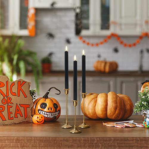 Set of 6 Flameless Taper Candles with Remote Control Halloween Decoration