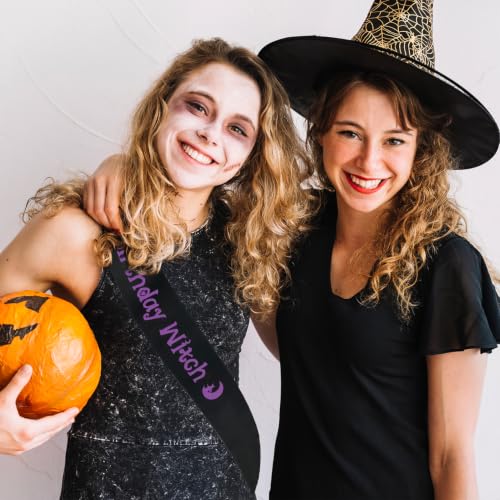 Halloween Birthday Sash for Girls & Women - Gothic Witch Party Accessory