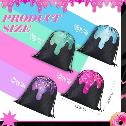 24 Pcs Halloween Party Favor Gift Bags with Ice Cream & Dessert Designs