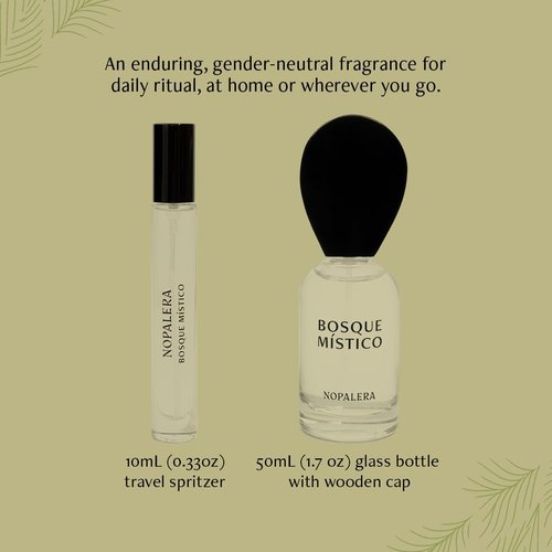 Nopalera Bosque Místico Eau de Parfum Travel Spray - Sweet Spicy Floral Fragrance with Hibiscus & Cashmere Woods | 10ml