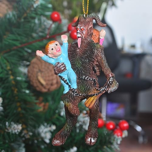 Krampus Christmas Ornament - Gothic Holiday Tree Decoration - Dark Xmas Decor - Variation A