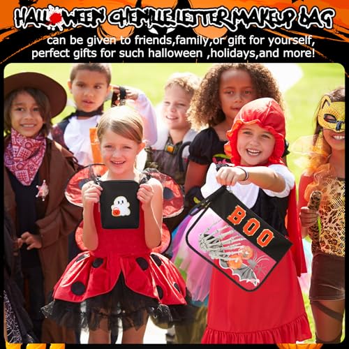 Halloween Boo Theme Clear Makeup Bag Set Waterproof PVC Pouches - 2 Pieces