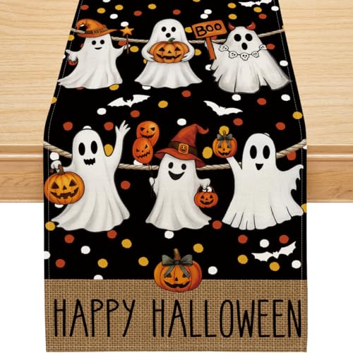 Halloween Table Runner 13x48 Inch Pumpkin Spooky Fall Home Decor