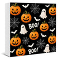 Fall Halloween Wooden Sign - Cute Pumpkin Ghost Autumn Decor Sign-14