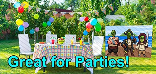 Kids Pirate Face Cutout Banner - Carnival Photo Props Party Decoration