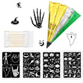 MuseLuxe Temporary Tattoos Stencils Kit - 4 Pieces with Ink & Accessories