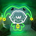 Green Harlequin Circus Neon Sign Wall Decor - 11.8x10.2 Inches with Dimmable LED USB Light