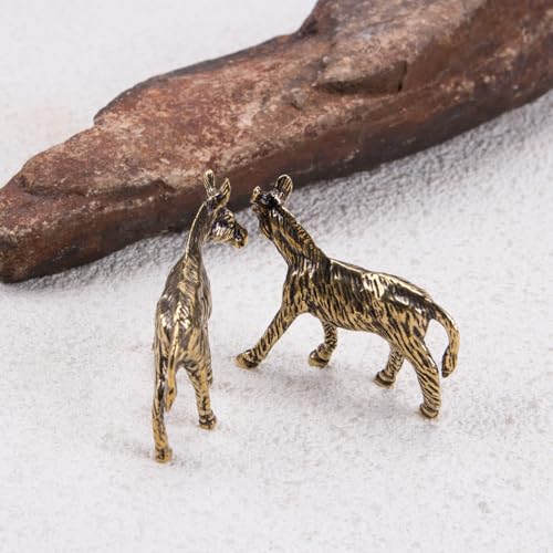 Brass Donkey Figurine Miniature Farmhouse Decor Statue