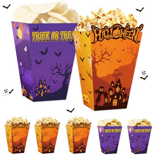 Halloween Popcorn Boxes 20pcs Trick Or Treat Snack Holders for Kids & Parties