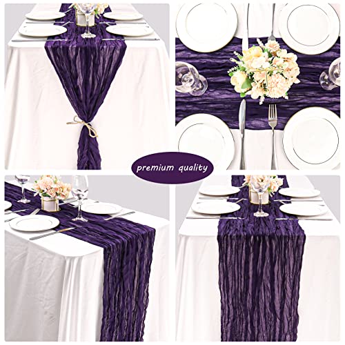Dark Purple Cheesecloth Table Runner - 35x72 Inch Gothic Wedding Decor - Variation of THIS listing