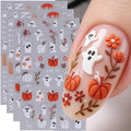 Halloween Nail Art Stickers Decals 3D Ghost Spider Web Pumpkin - Style6