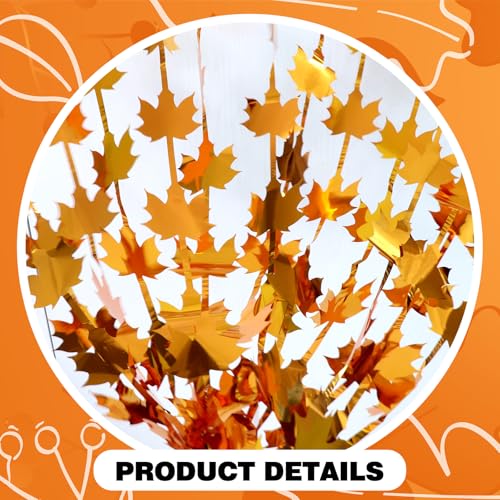 Autumn Maple Foil Fringe Curtain - Fall Party Backdrop & Decor