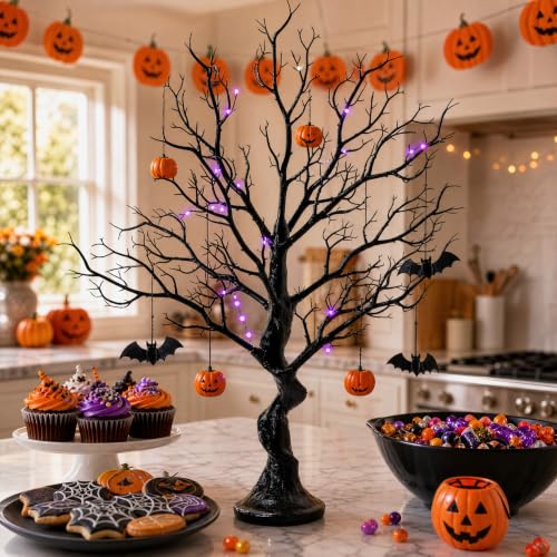 Black 33 Inch Halloween Tree Centerpiece - Reusable Spring & Party Decor