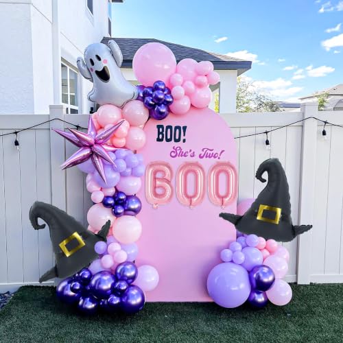 Halloween Balloon Set with BOO Ghost & Witch Hat Decorations