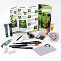 Witch Makeup Kit for Halloween Face Paint SFX Costume - Green Face Paint, Brushes, Lashes