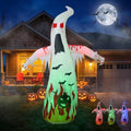 12 Ft Halloween Inflatable Ghost with LED Lights Outdoor Yard Decoration