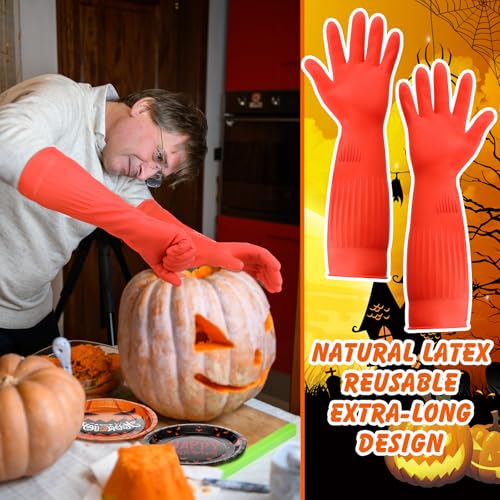 Halloween Carving Kit 49 Pcs with Knives Gloves and Accessories - Orange, Tangerine, Pumpkin