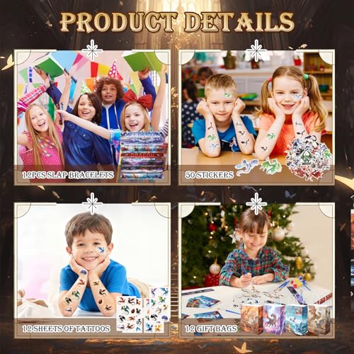 Dragon Party Favors Set for Birthday Decorations - 122 Pieces