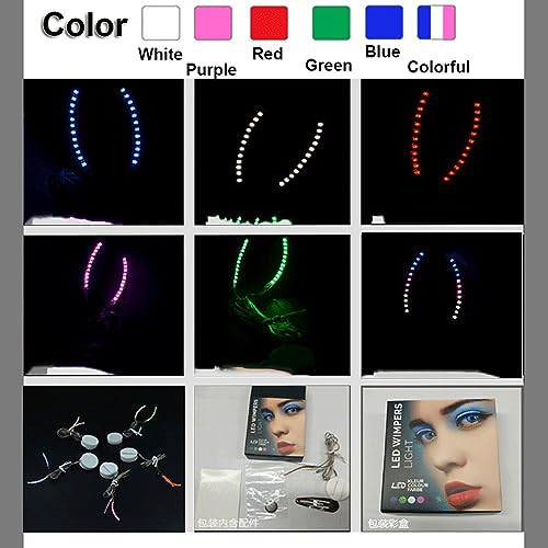 LED Luminous False Eyelash Night Lights - Blue Halloween Party Light