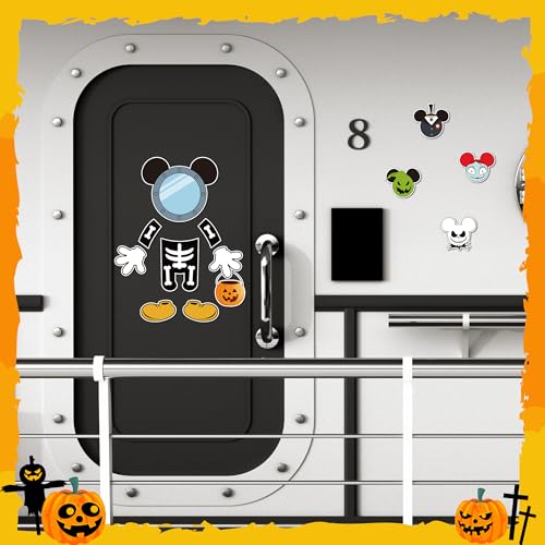 Halloween Mouse Magnet Set - 12 Waterproof Magnetic Decorations for Fridge & Doors