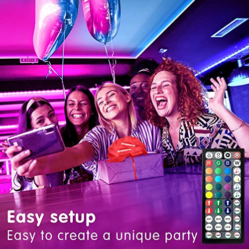 Tenmiro 130ft RGB LED Light Strips for Bedroom with Remote & App Control Music Sync