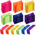 Multicolor 108 Pcs Stretch Chair Sash Bands & Satin Table Runner Set - Wedding Party Decor