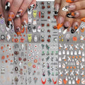 Halloween Nail Art Stickers Pumpkin Ghost Spider Web Self-Adhesive Set - Style16