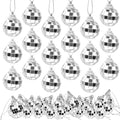 Mini Disco Balls Set with Hanging String - 200 Pieces 1.2 Inch + 5 Bonus 1.6 Inch Mirror Balls for Party Decorations