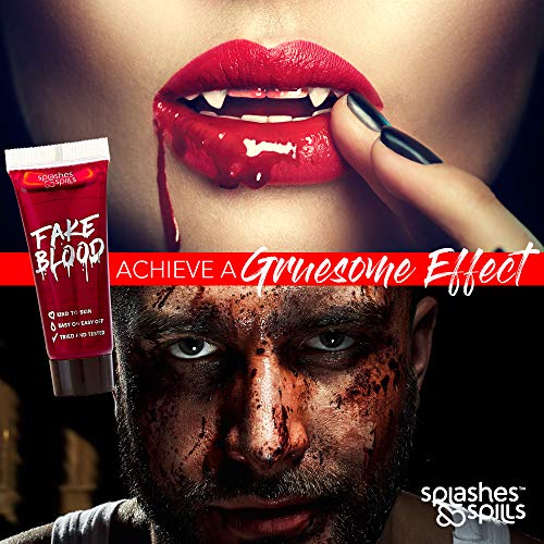 Fake Blood for Face & Body - 30ml Pretend Costume Makeup - Safe, Realistic Blood Effect