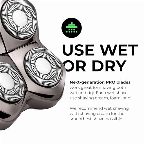 Replacement Blade for Skull Shaver Carver PRO 4 Rotary Head Shaver - Wet & Dry Compatible