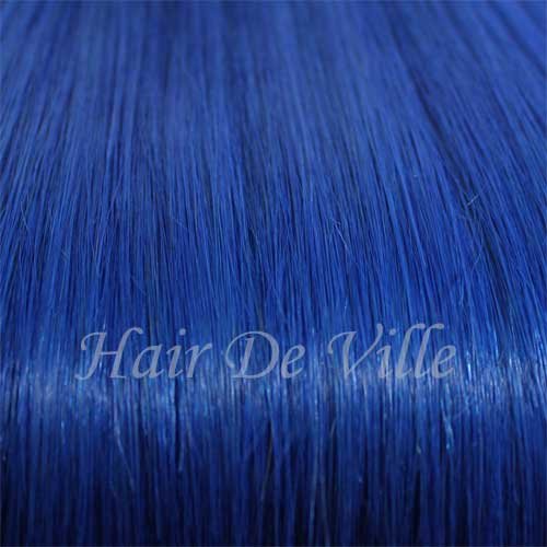 25 Strands 22" Long Easy Micro Loop Ring Beads I Tip 100% Human Hair Extensions1g Each (# Blue)