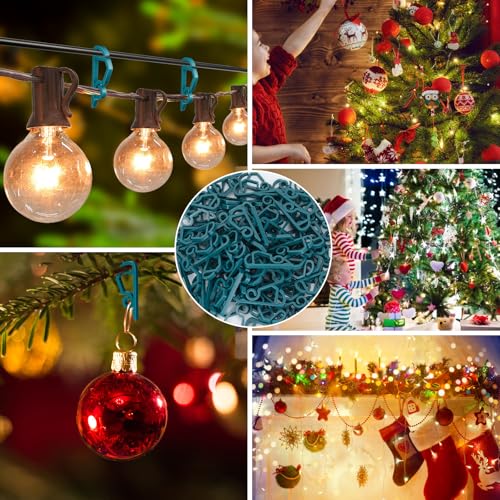 SelfTek 120 Pcs Christmas Light Clips for Gutter & Outdoor Decoration - Green