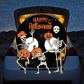 Halloween Skeleton Car Backdrop Banner for Trunk or Treat 51x49 Inch