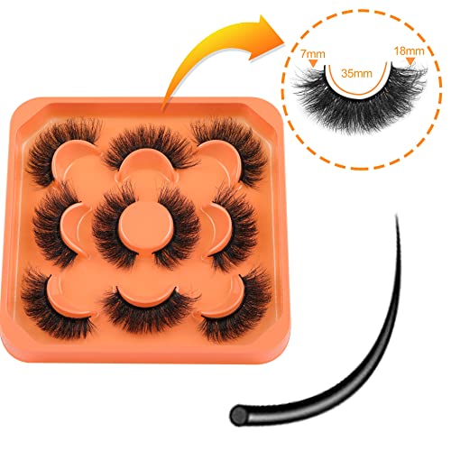 Full Volume Faux Mink False Eyelashes 18mm Thick Natural Look - Thick Volume P1
