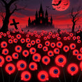 Red Solar Eyeball Halloween Lights - 8 Pack Swaying Outdoor Decoration