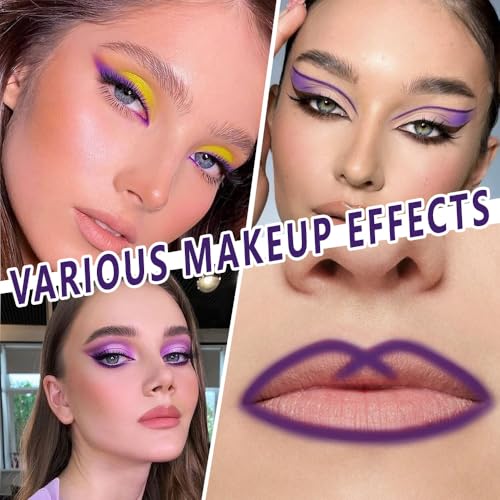 Purple Eyeliner Pencil - Dark Purple Matte Waterproof Smudge-Proof 1Pcs-09