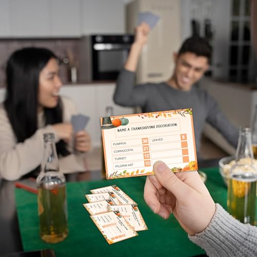 Pumpkin Thanksgiving Friendly Feud Card Game for Adults & Families