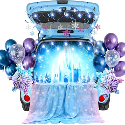 Halloween Snow Castle Trunk Decoration Kit with Balloons & Lights