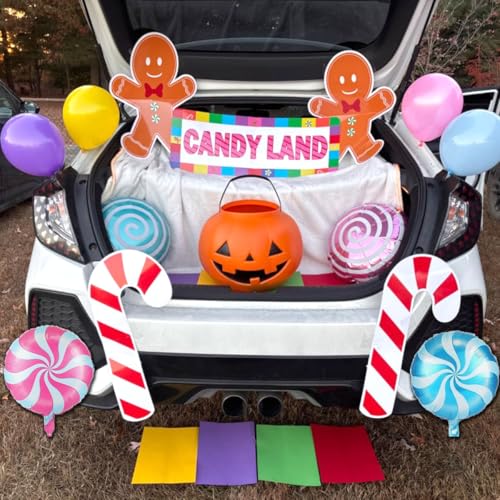 Halloween Candy Land Car SUV Decorations Kit for Trunk or Treat