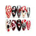 Halloween Almond Press-On Nails Style-3 Horror Themed Fake Nails 24Pcs