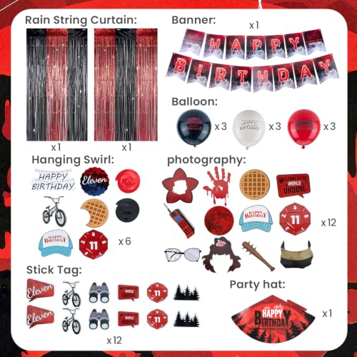 Black & Red Horror Theme Birthday Party Decoration Set - Complete Supplies Kit