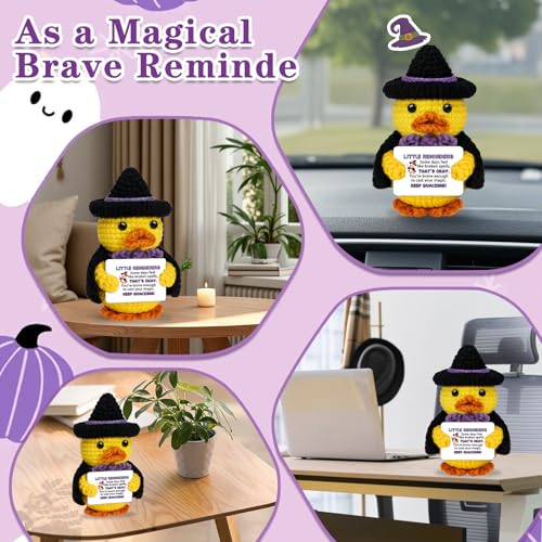 Witchy Crochet Duck Decor - Inspirational Gift for Women, Halloween Reminder