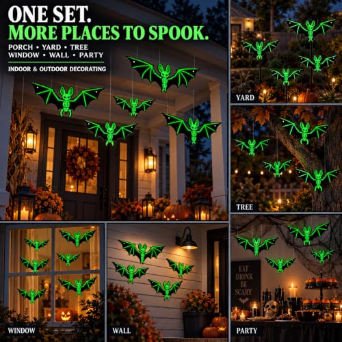 10PCS Glow-in-the-Dark Skeleton Bat Decorations for Halloween - Variation of THIS listing 10