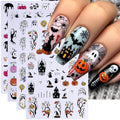 Halloween Nail Art Stickers Decals 3D Ghost Pumpkin Black Cat Bat Boo - Style6