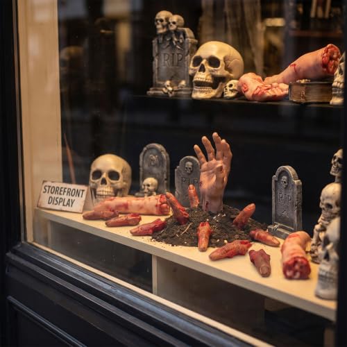 Halloween Fake Bloody Severed Finger Props - 10 Pack Prank & Costume Accessories