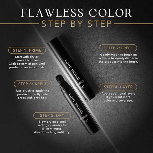Kiwabi Light Brown Root Touch Up Hair Color for Women & Men - Easy Application