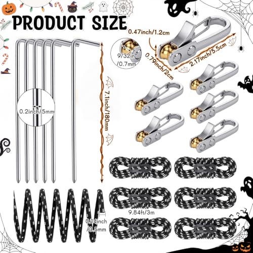 Heavy Duty Inflatable Stakes Tethers Kit for Outdoor Decorations - Metal Variation