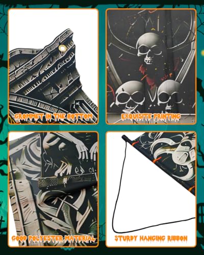 Halloween Cemetery Door Banner - White 3-Piece Halloween Decorations
